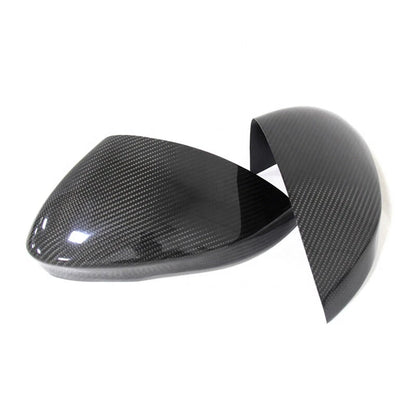Real Carbon Fiber Addon Rearview Mirror Cover Caps Trim For Jaguar F-TYPE 13-16