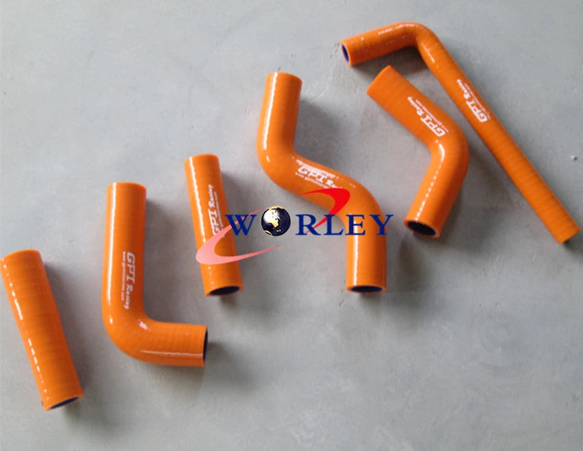 Orange Silicone Radiator Hose for KTM 400 EXC/525 EXC (2002-2006)