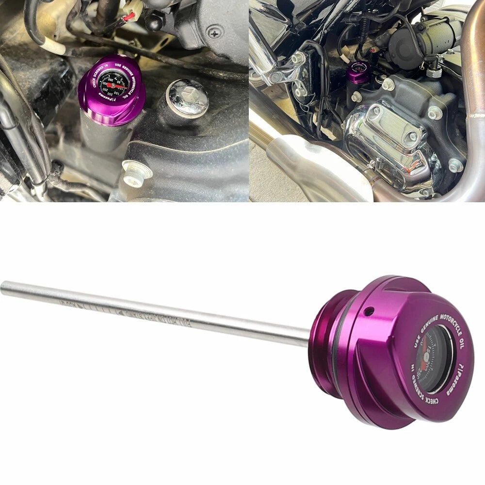 Purple Oil Temperature Dipstick for Harley Tri Glide Ultra Classic (2017-2023)