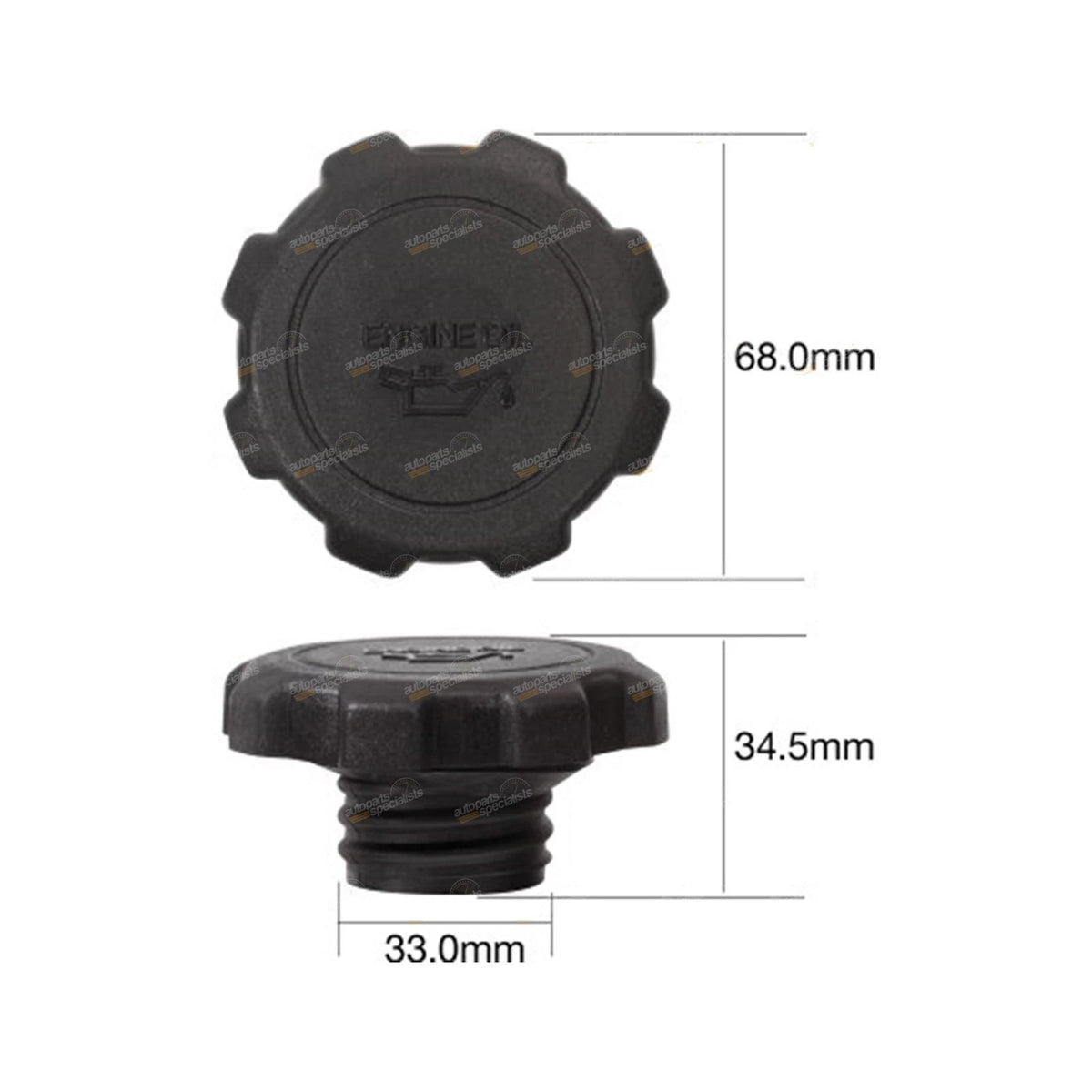 Engine Oil Filler Cap / 2.4L 4cyl / Hilux 4Runner LN61 (1985–1989)