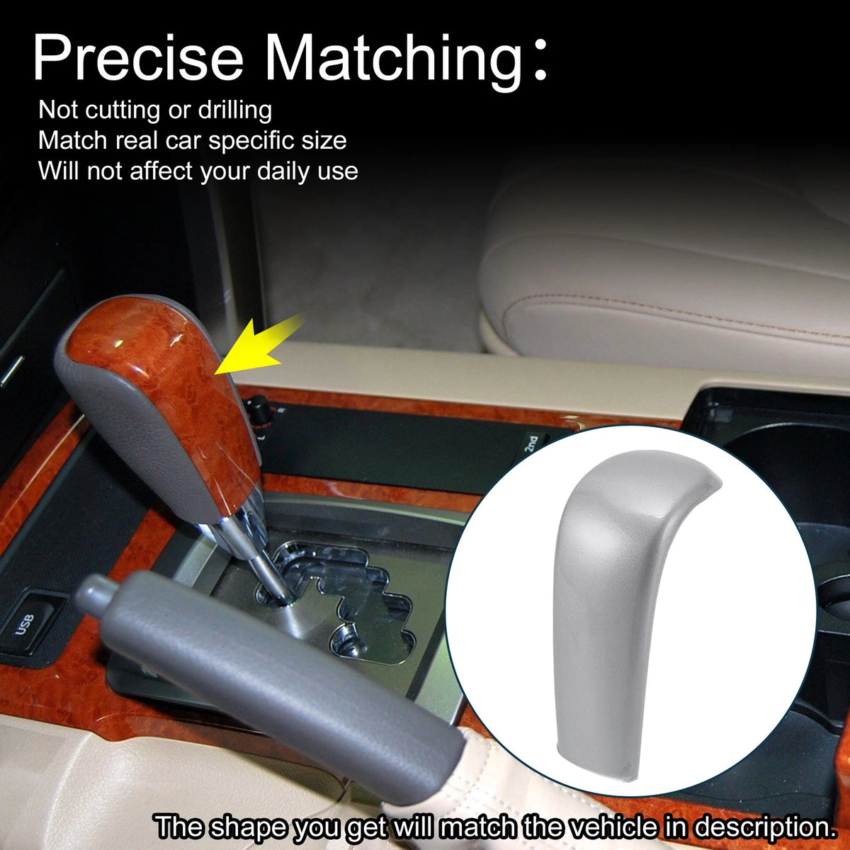 ABS Gear Shift Knob Cover Sticker for Toyota Land Cruiser Prado (2009-2023)