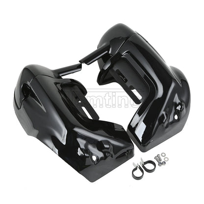 Lower Vented Leg Fairings Black for Harley Touring Street Glide (1983-2013)