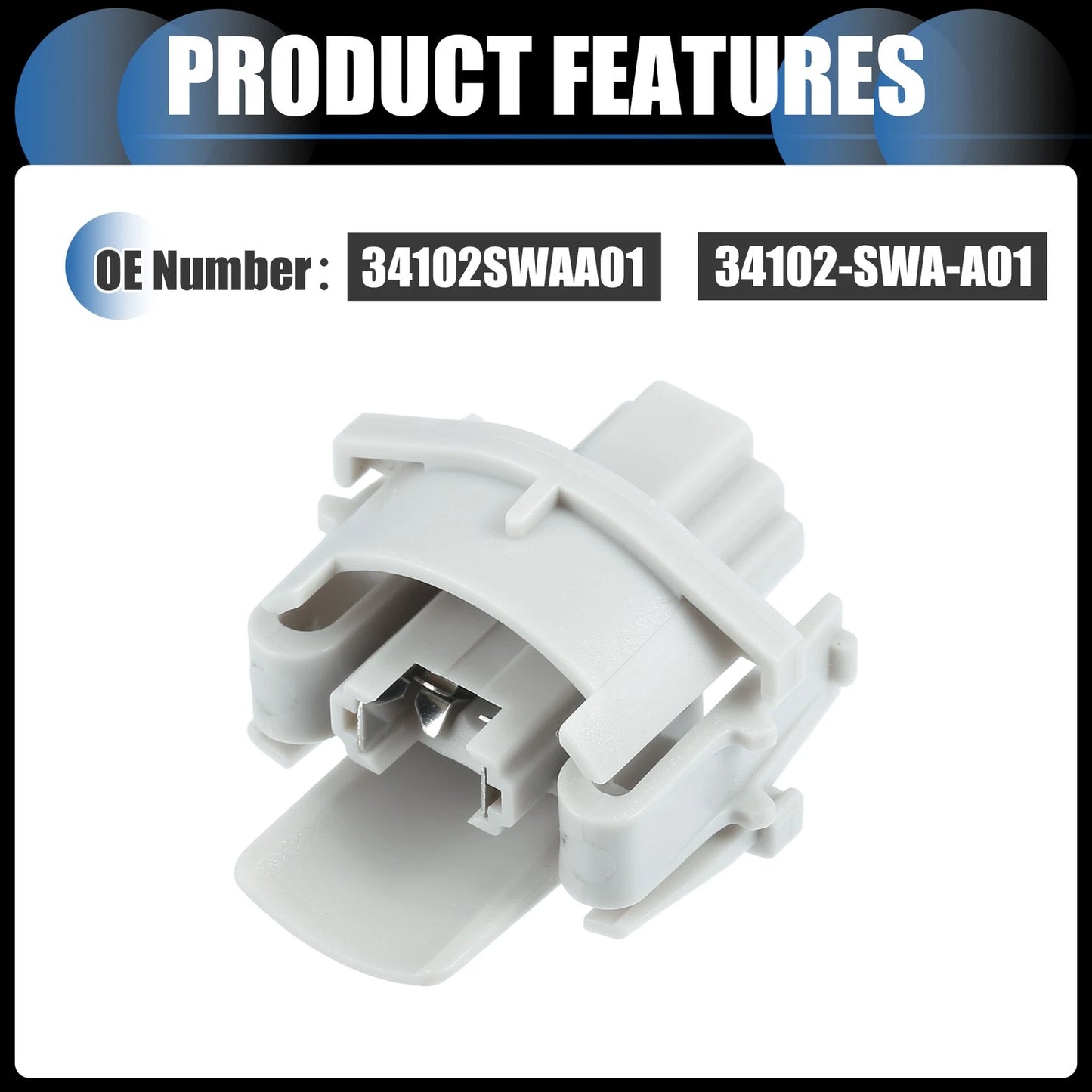 License Plate Tag Light Socket for Honda Civic (2016-2023)