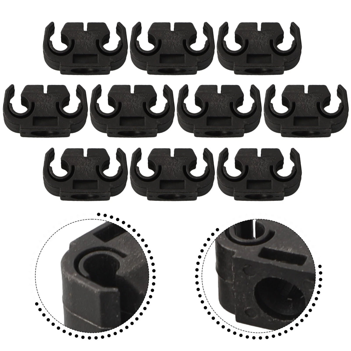 Brake Line Clip / 40 Pieces Brake Line Holder Black for Vehicles