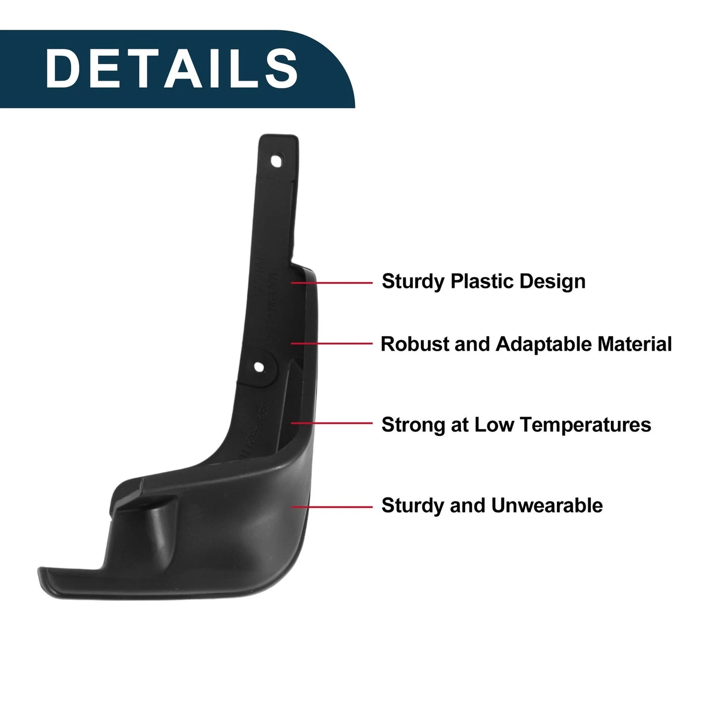 Mud Flaps Splash Guards 1 Set for Toyota Ractis (2012-2018)