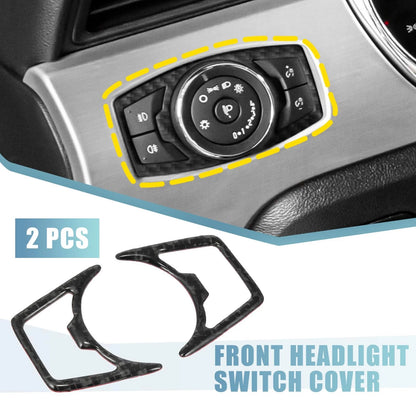 Car Front Headlight Lamp Switch Trim Covers for Ford Mustang (2015-2020)