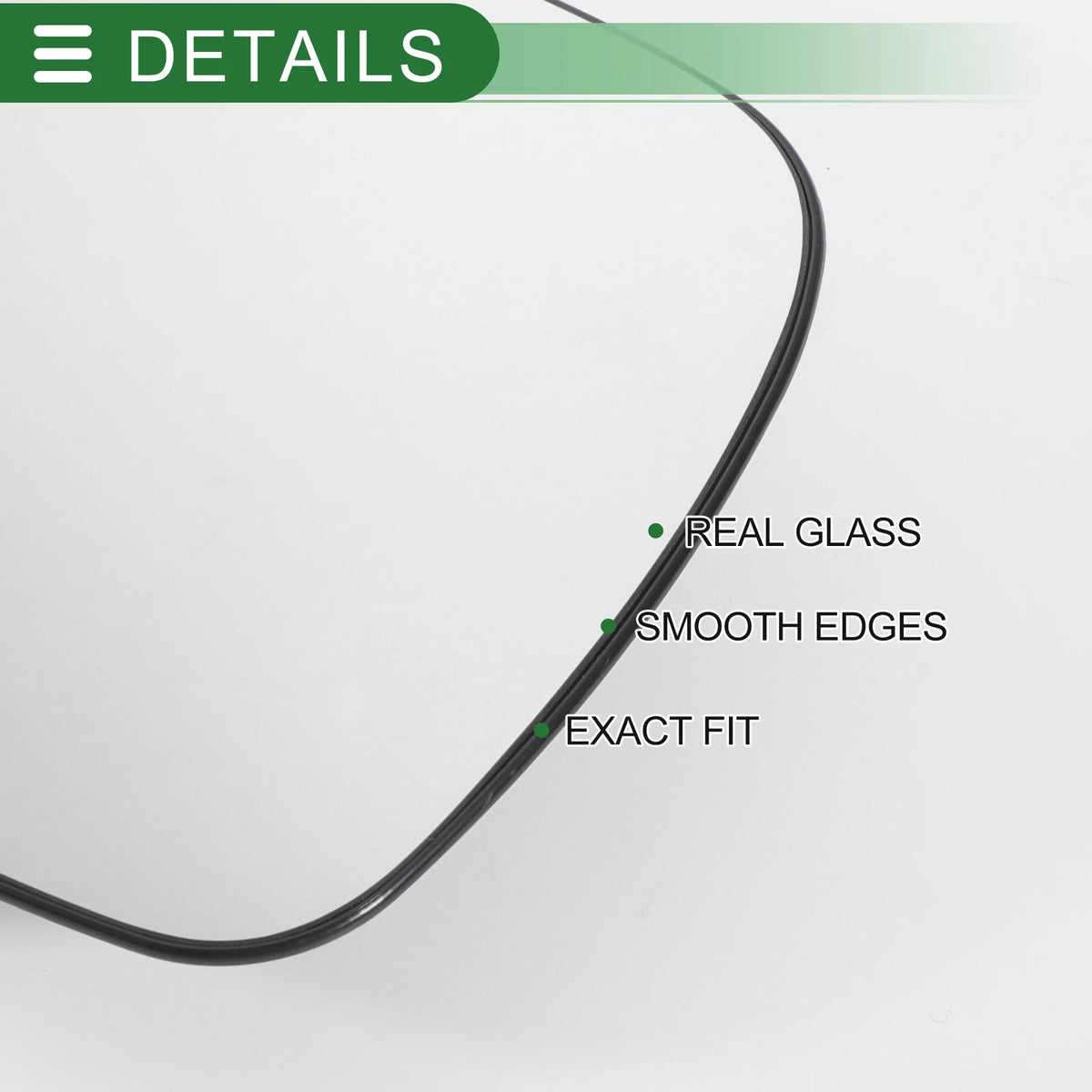 Right Side White Mirror Glass w/ Back Convex for Ford Maverick (2022-2023)
