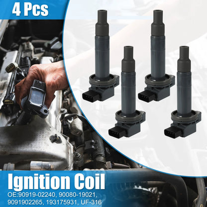 4 x Ignition Coils for Toyota Echo L4 1.5L (2000-2005)