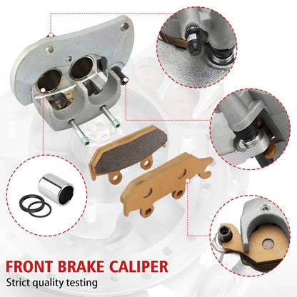 Pair Front Brake Caliper W/Pads for Can-Am Maverick 1000R (2014–2018)