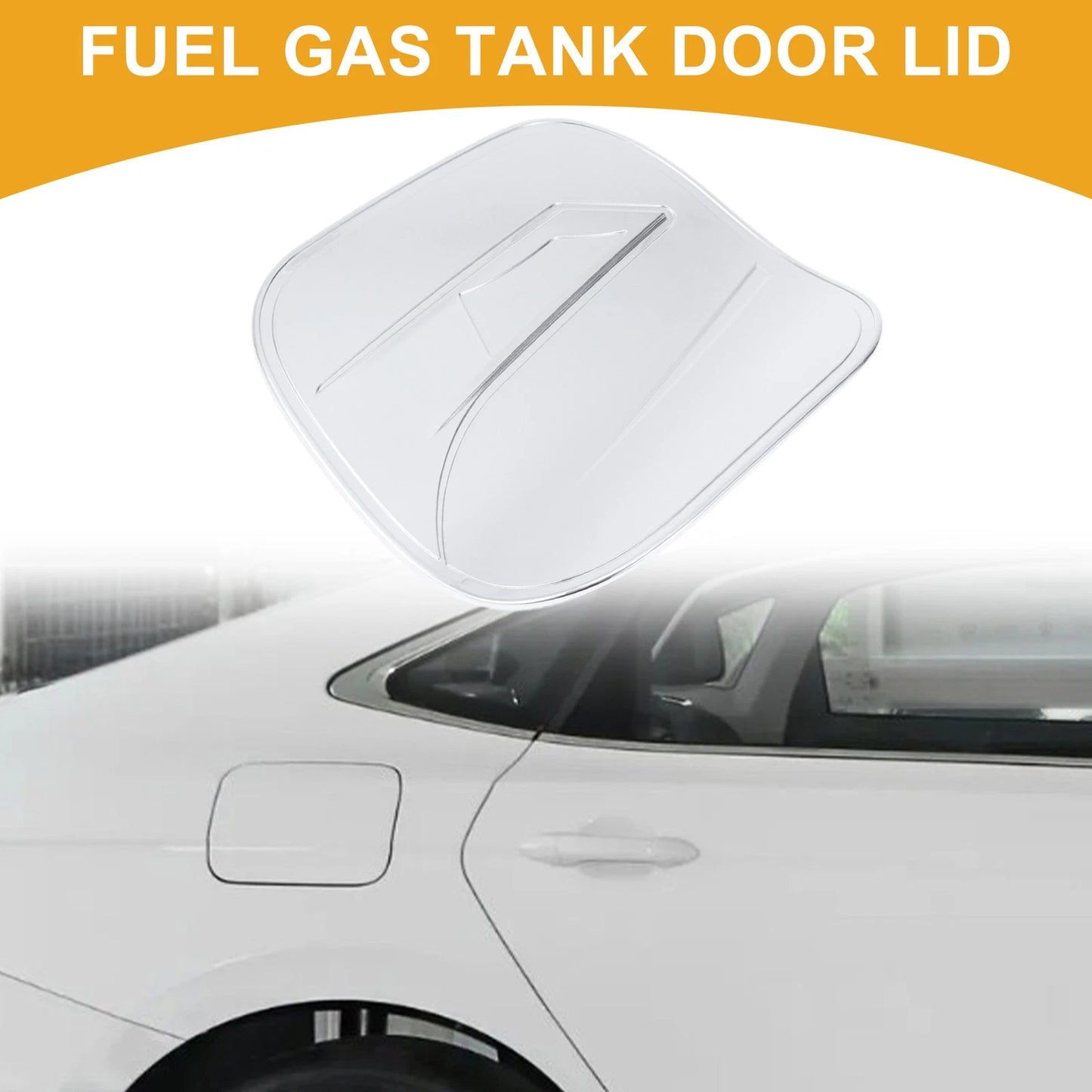 Fuel Tank Door Cap for Toyota CHR 2018-2025 Chrome Silver Tone