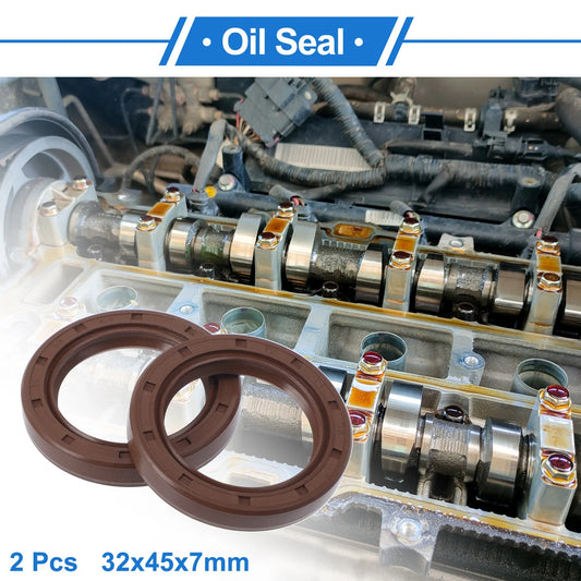 Oil Seal / 32x45x7mm / 2 x Seal Ring Rotary Shaft Seal FKM Brown for Make Model