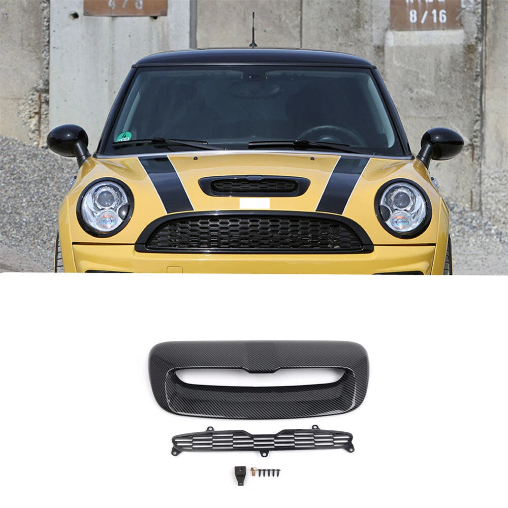 Carbon Fiber Black Front Air Hood Vent for Mini Cooper S R56 (2007-2013)