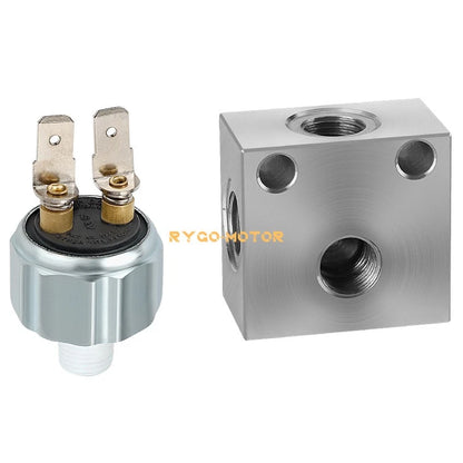 Brake Cross Fitting & Stoplight Pressure Switch for Polaris Ranger 425 500 700