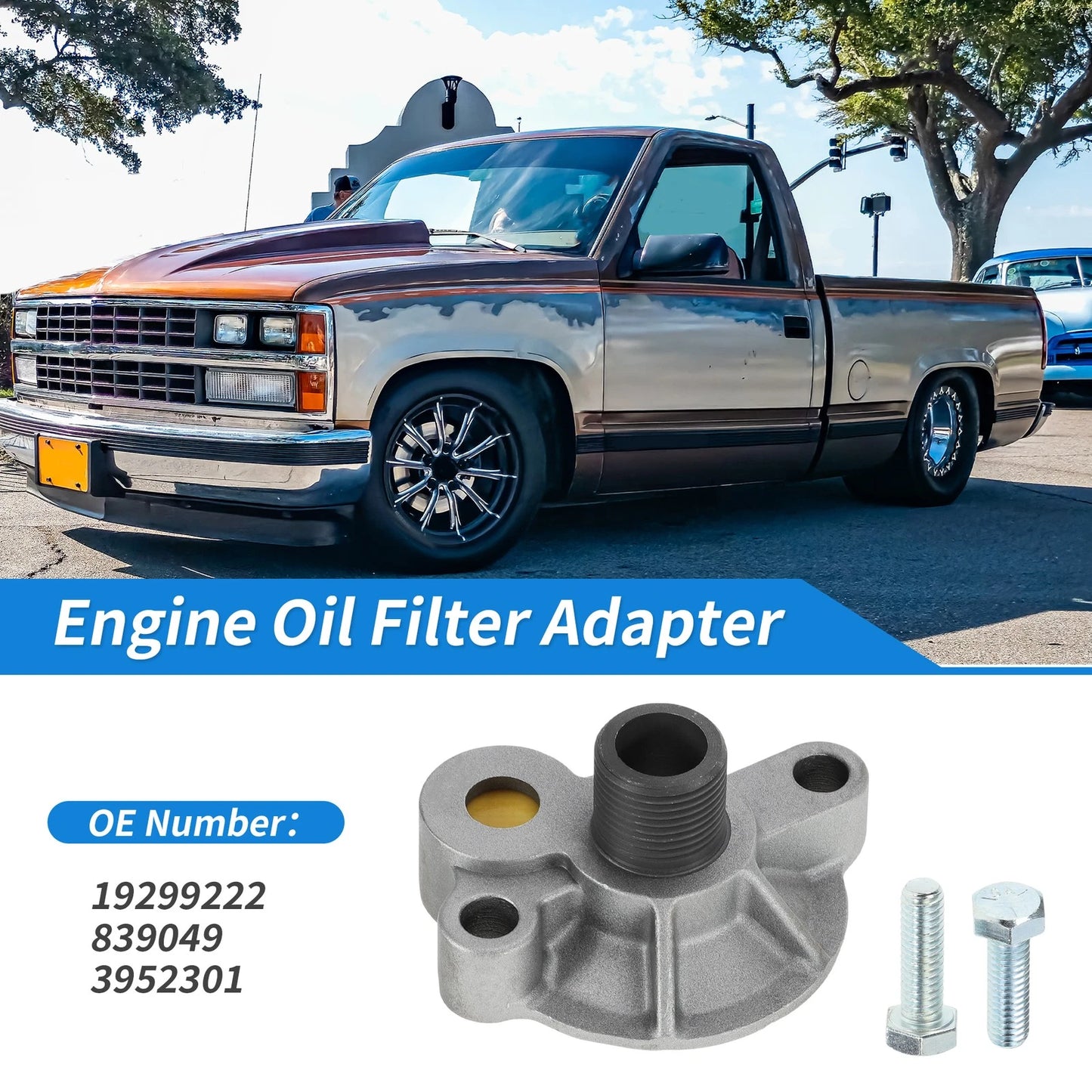 Engine Oil Filter Adapter for Chevy 283 305 327 350 383 396 Engine