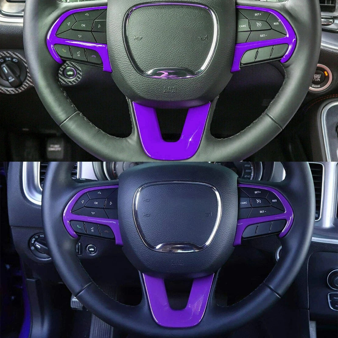 3 x Steering Wheel Covers for Dodge Challenger Charger Durango (2015-2019)