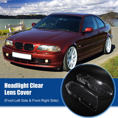 Clear Lens Shell Cover for BMW E46 Headlight 2003-2006 (2 x)