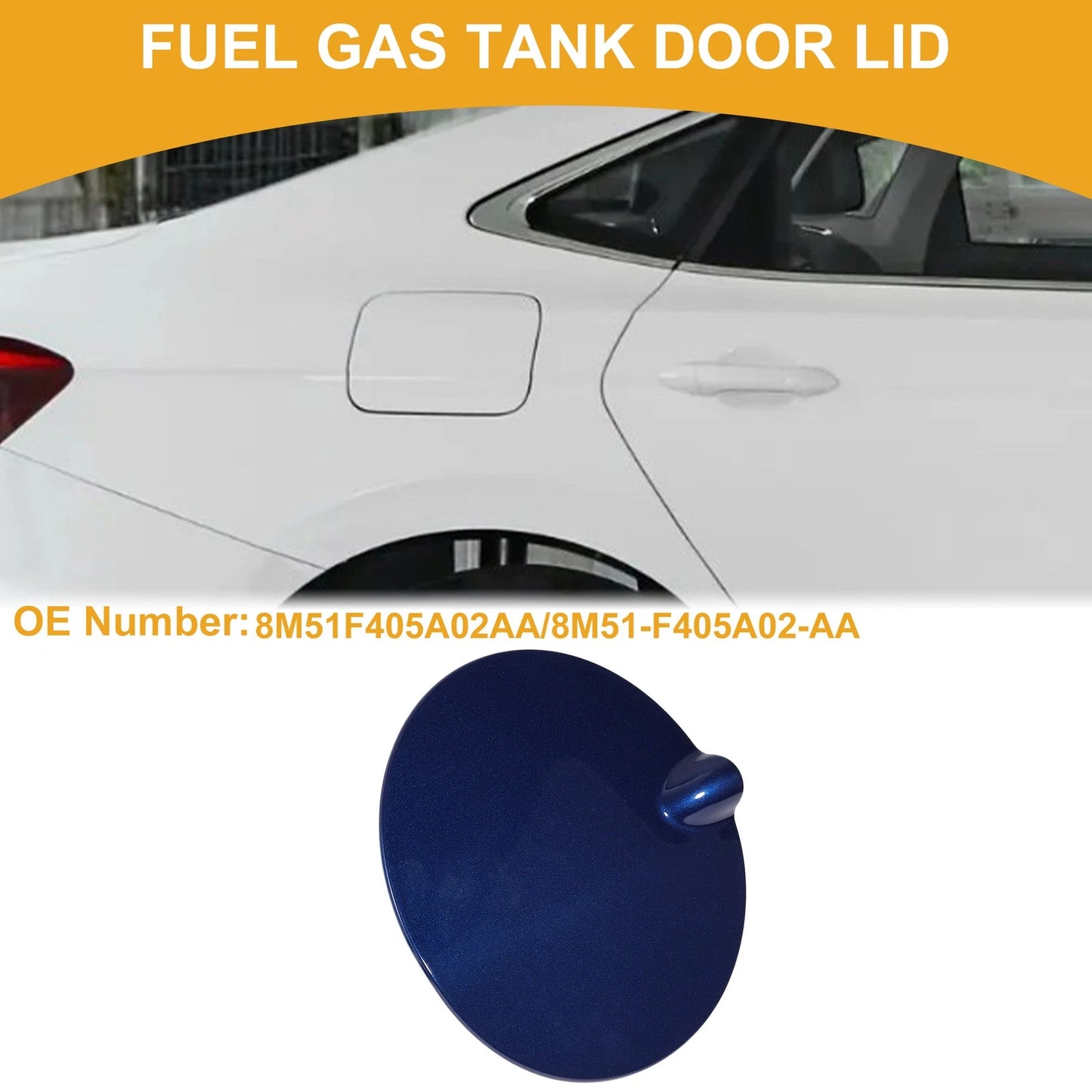 Fuel Tank Door Cap for Ford Focus 2008-2011 Gas Tank Flap Blue