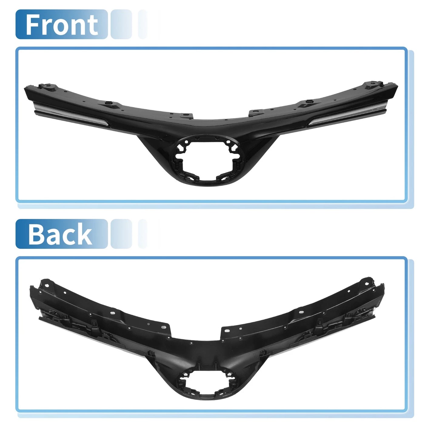 Front Bonnet Bumper Grille for Toyota RAV4 LE 2016-2018 Black