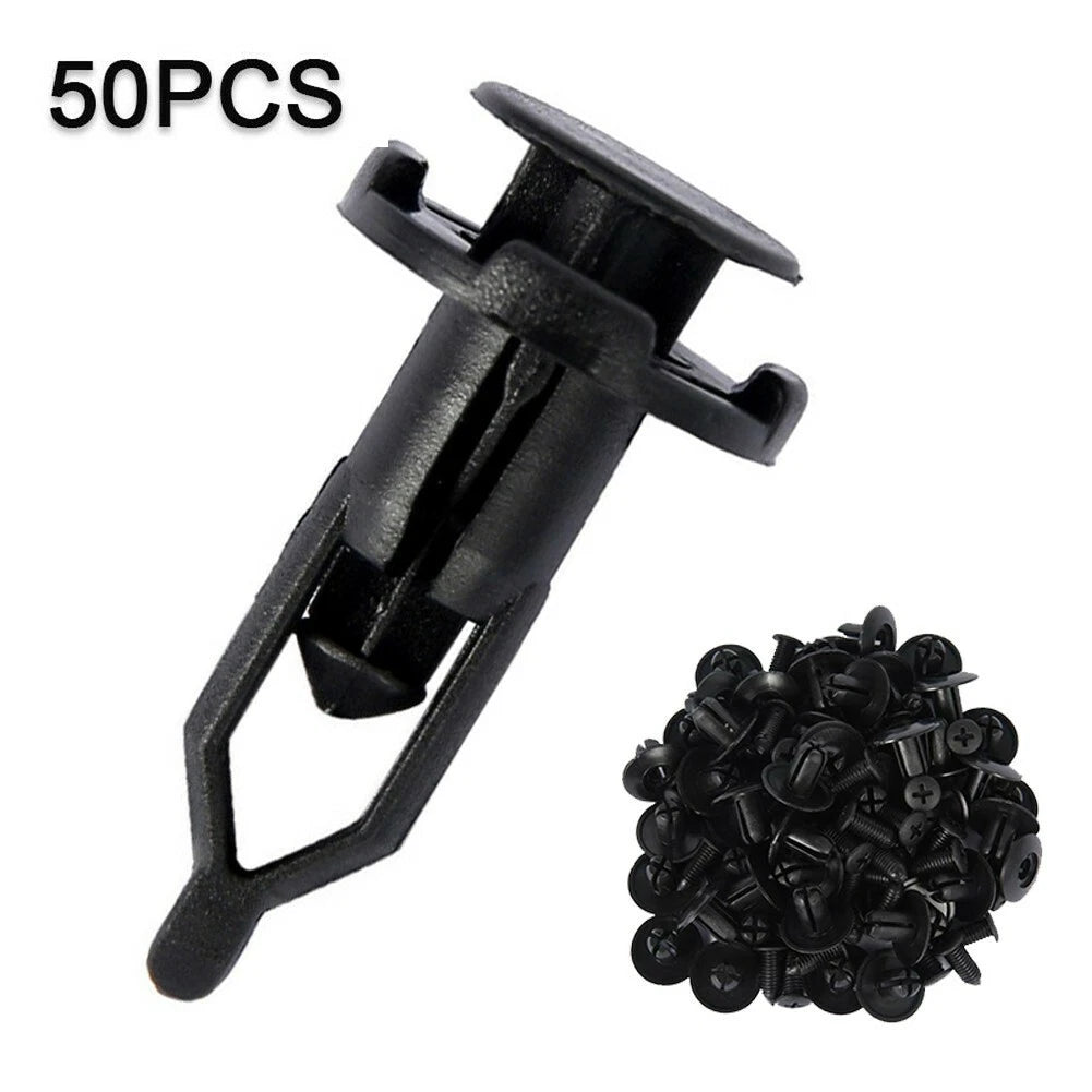 50x9mm Bumper Splash Shield Hood Engine Push Clip Rivet for Ford