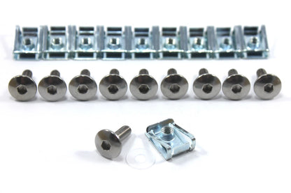 10x M6 x 20mm Stainless Pan Button Head Bolts & Clips for Yamaha R1/R6