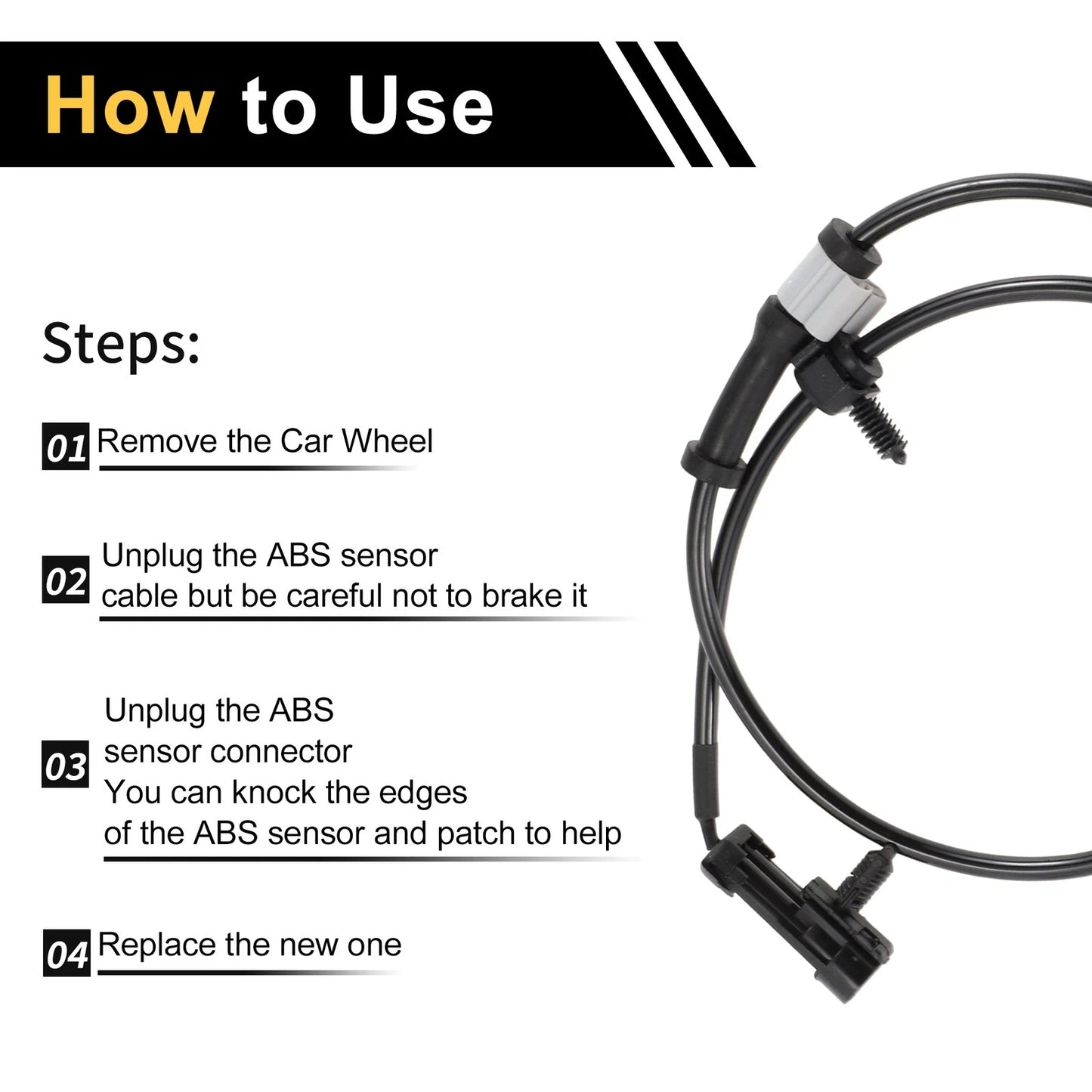 ABS Wheel Speed Sensor for Chevrolet Silverado 2500 (2001-2004)