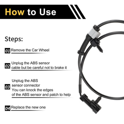 ABS Wheel Speed Sensor for Chevrolet Silverado 2500 (2001-2004)
