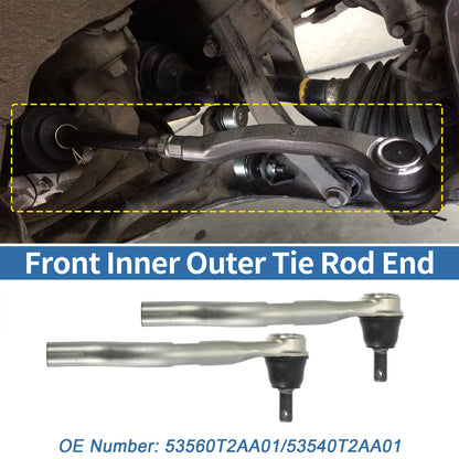 Front Outer Tie Rod End Links for Honda Accord (2003-2007)