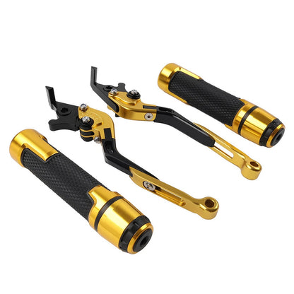 Gold Brake Clutch Lever Handlebar Grip Set for BMW F900 F900R F850GS F750GS