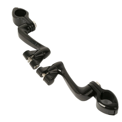 Adjustable 1.25" Highway Foot Peg Mounts for Harley Engine Guards