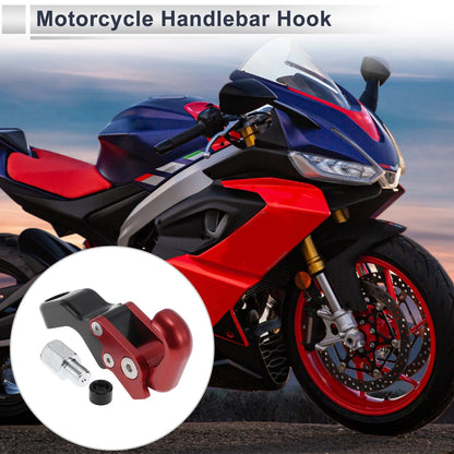Slope Handle with Hook Aluminum Alloy Hanging Hook Red for Motorcycle