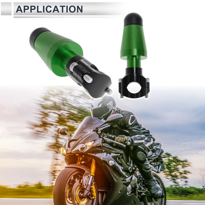 0.87-1.1 2 x Aluminum Alloy Motorcycle Slider Frame Green for Motorcycle