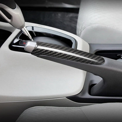 Real Carbon Fiber HandBrake Handle Parking Brake Cover Trim fits Civic 2012-2016