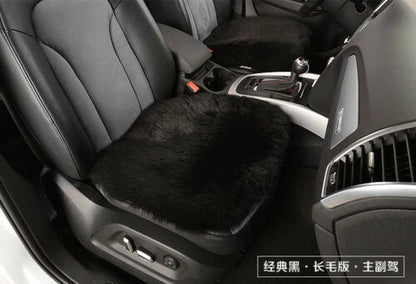 Genuine Sheepskin Black Car Seat Cover Cushion