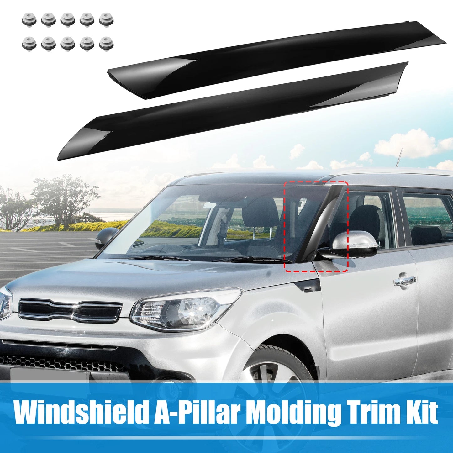 Windshield A-Pillar Trim Panel for Kia Soul (2010-2013)  Left Right