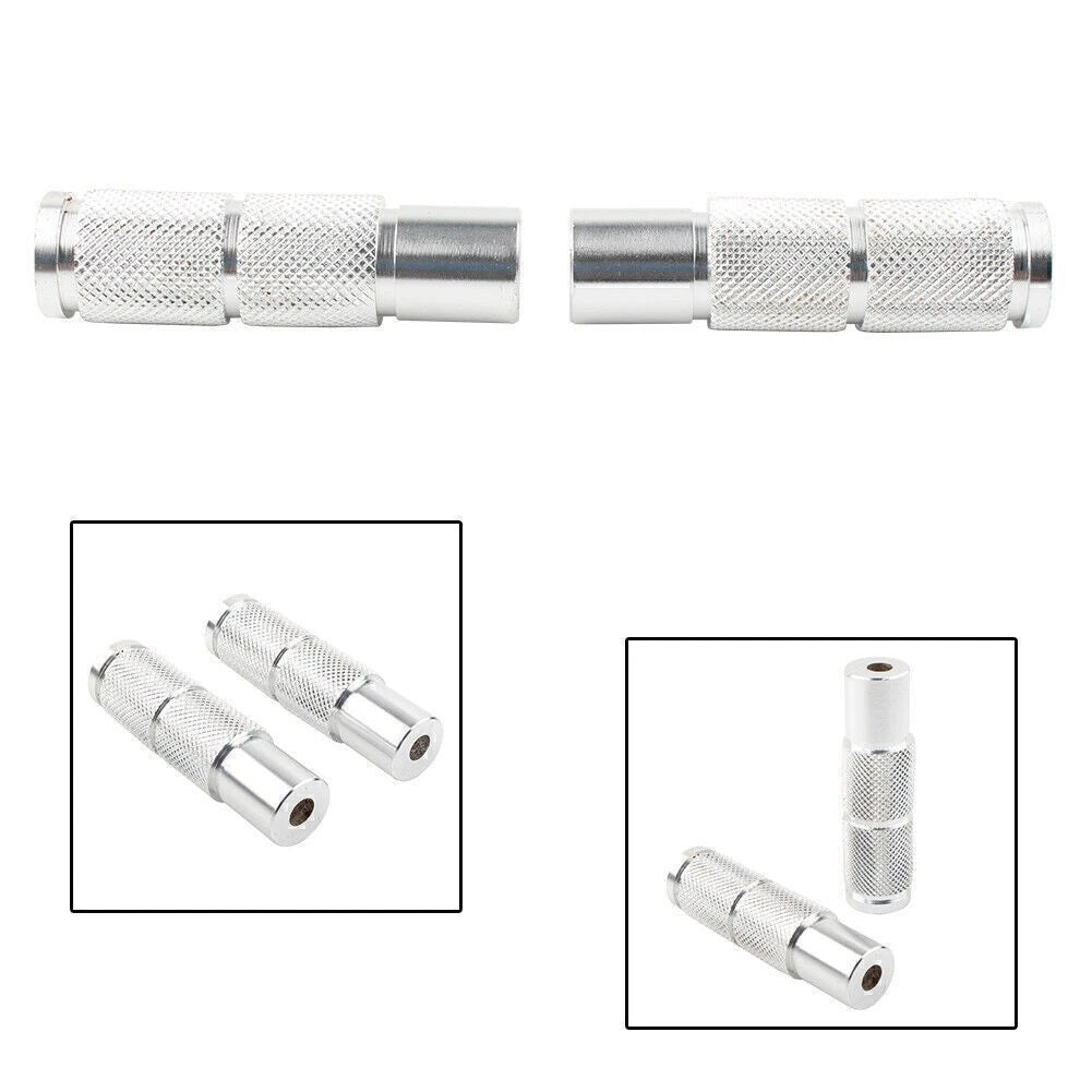 CNC Silver Rear Foot Pegs for Universal Motorcycle