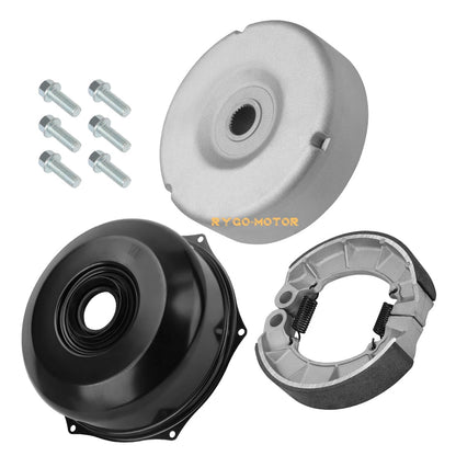 Rear Brake Drum & Cover w/Brake Shoes for Honda Foreman 500 TRX500 (2005–2013)
