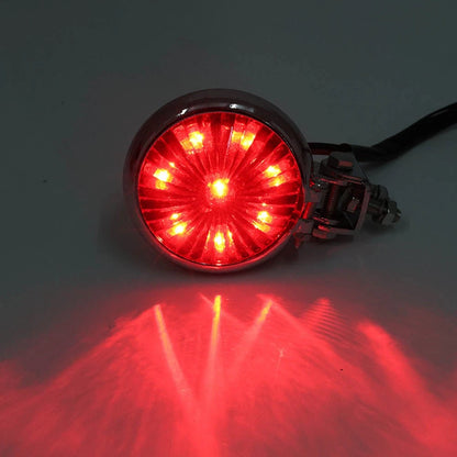 Chrome Motor LED Rear Stop Brake Tail Light for Cafe Racer Bobber Chopper