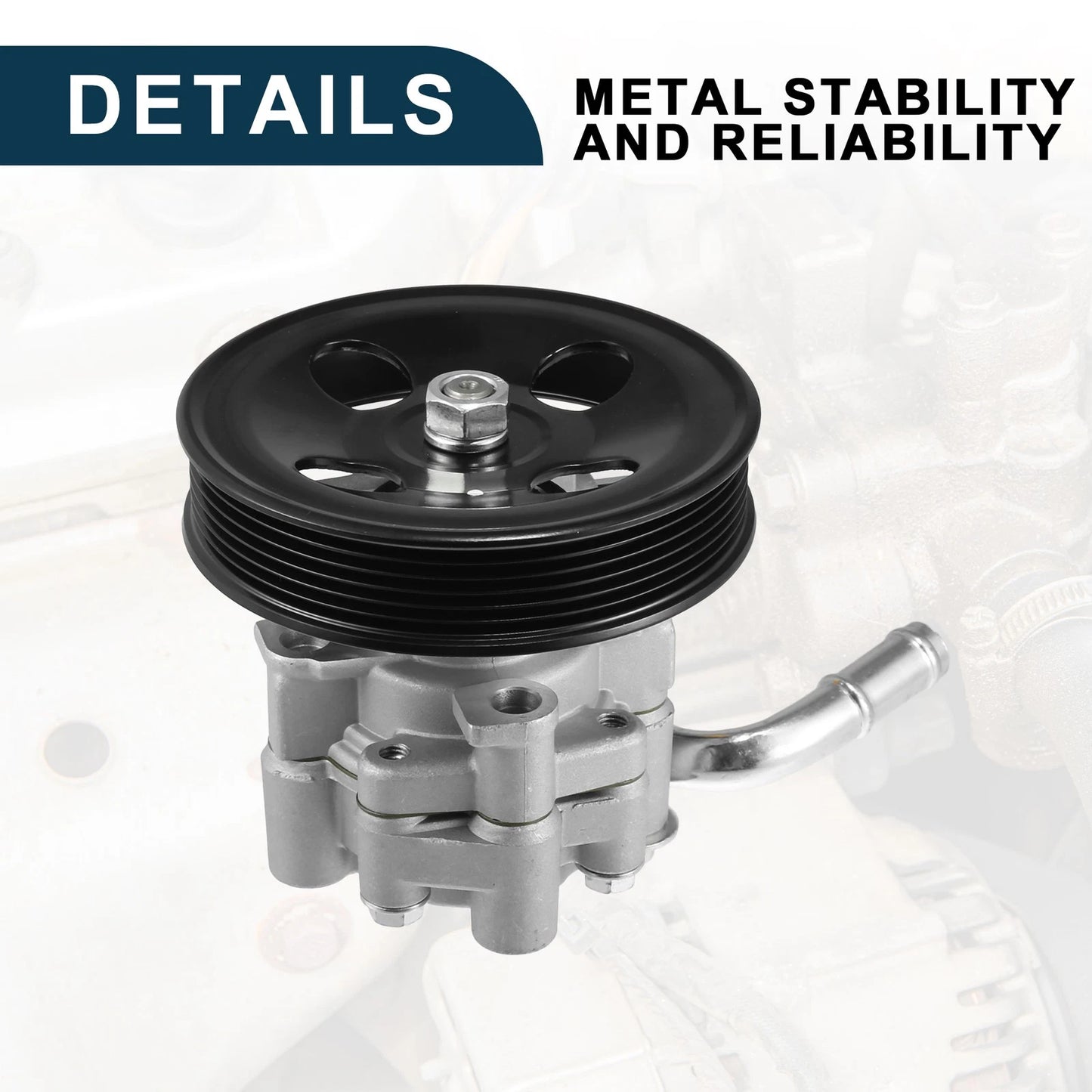 Power Steering Pump for Chevrolet Prizm with Pulley Black