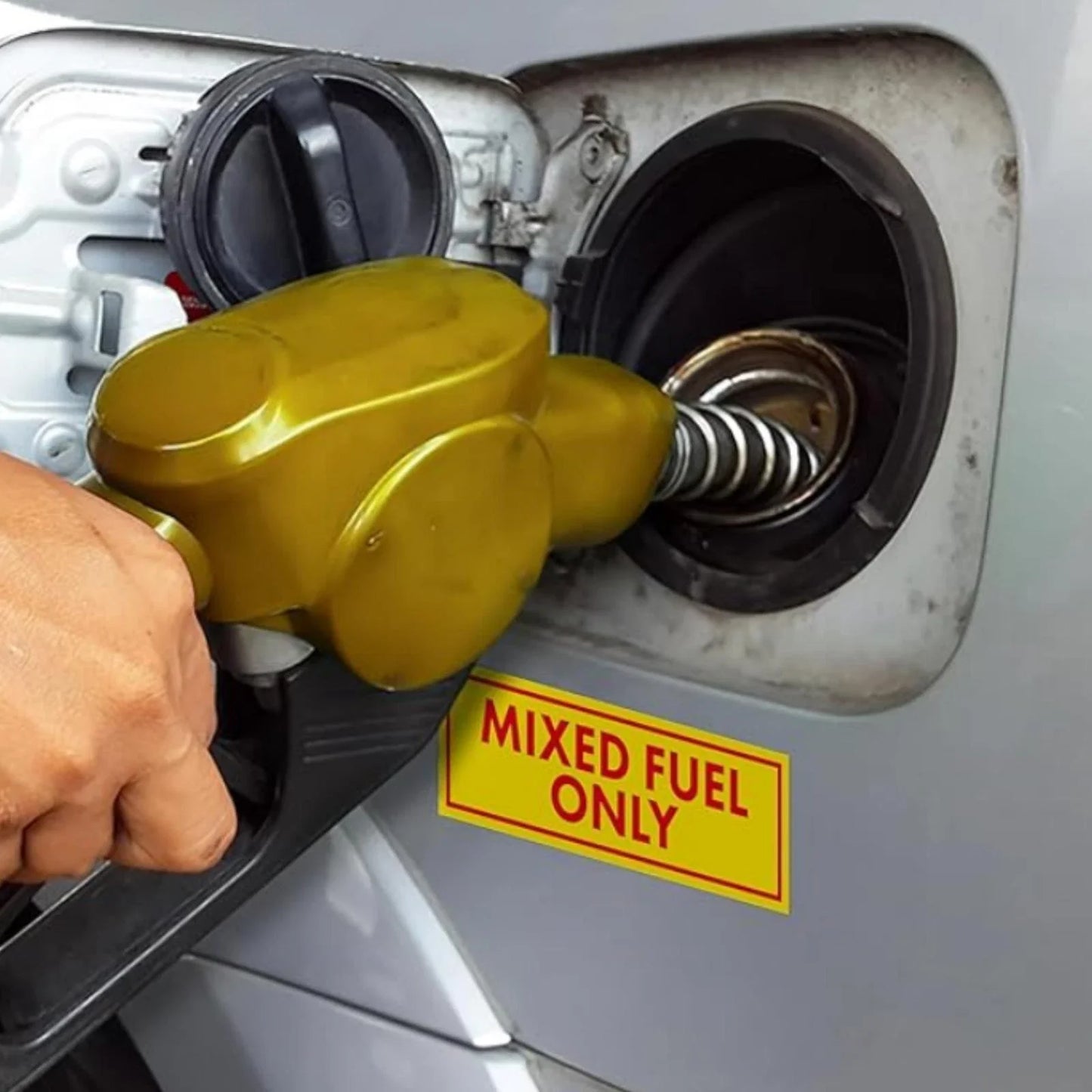 6-inch Mixed Fuel Only Vinyl Decal/Sticker for Truck Gasoline Oil