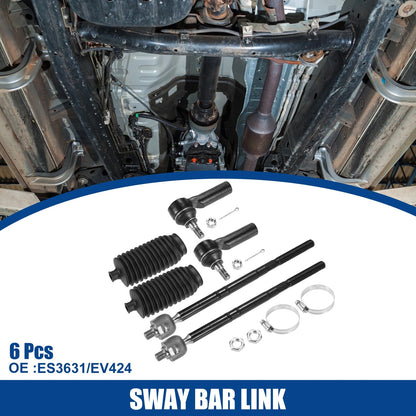 6 Pcs Tie Rods for Ford Escape (2001-2012)
