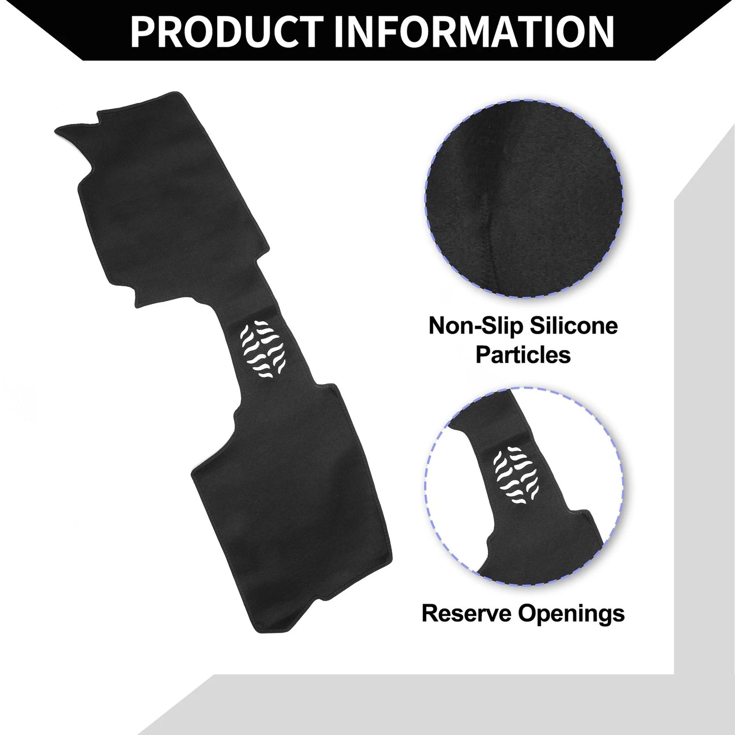 Dashboard Cover Mat for Mazda CX-30 2020-2024 Black Protector Pad 1 Set