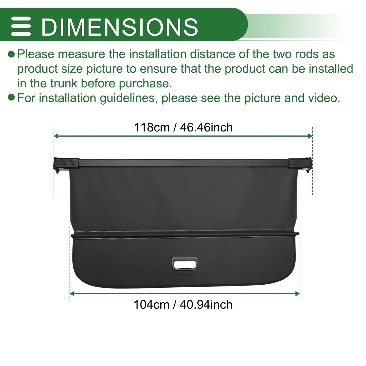 Cargo Cover for Volvo V90 2019-2023 Gloss Black