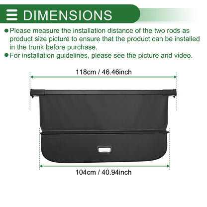 Cargo Cover for Volvo V90 2019-2023 Gloss Black