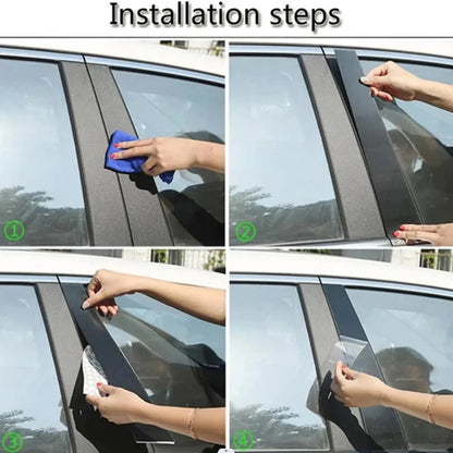 Pillar Post Set Door Window Trim Covers for Honda Odyssey (2011-2017)