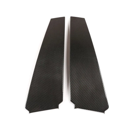For Maserati Ghibli 2013-2021 Real Carbon Fiber Extrior Door B Pillar Cover Trim