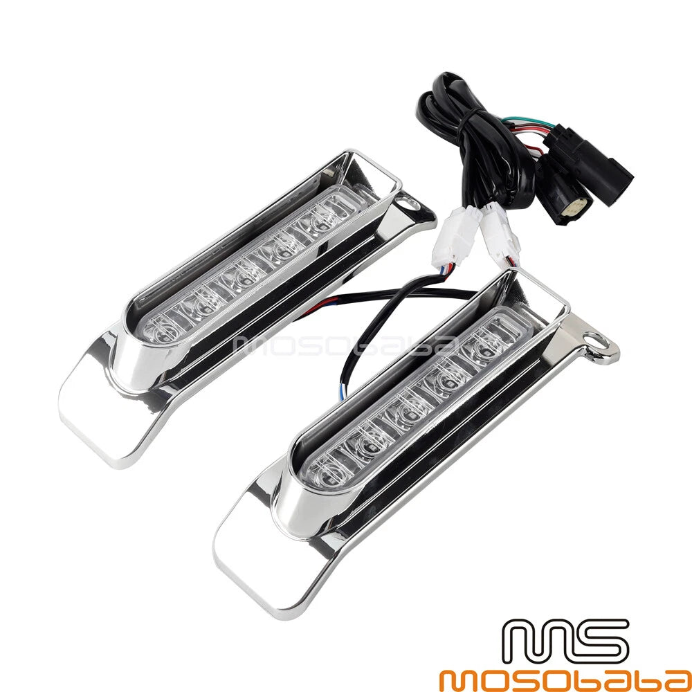 Chrome Saddlebag Filler LED Lights for Harley FLHR FLHTCU FLHTCUL FLHTKL (2014-2023)