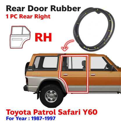 Door Rubber Weatherstrip Rear RH Fits Nissan Patrol Safari Y60 GQ 1987-97 D06