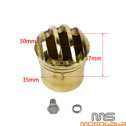 1.75" Brass Exhaust Tip for Custom Chopper Bobber (Universal)