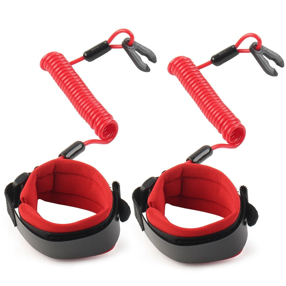 Emergency Stop Switch Lanyard Cord 2x Red for Yamaha Jet Ski