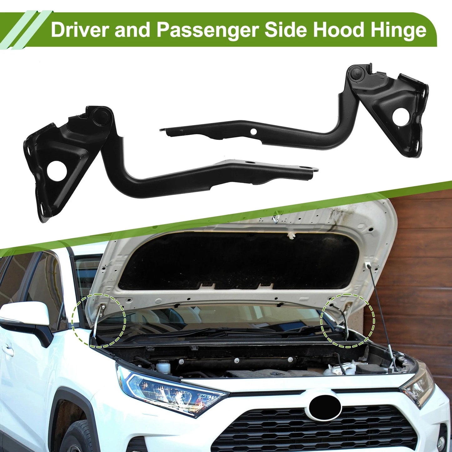Hood Hinges 1 Pair for Toyota RAV4 (2006-2014)